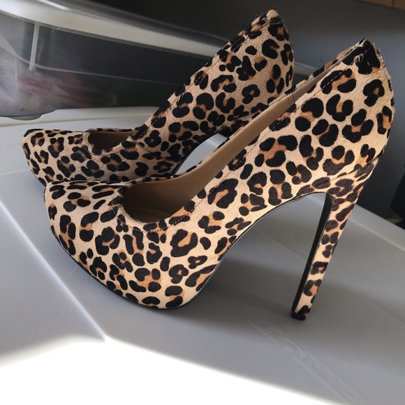 Kelsi Dagger Shoes - New Leopard Calf Hair Kelsi Dagger Platforms